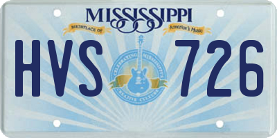 MS license plate HVS726