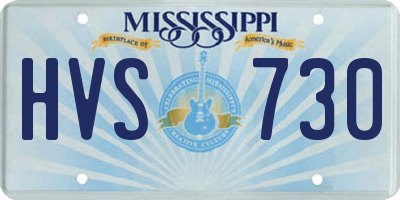 MS license plate HVS730