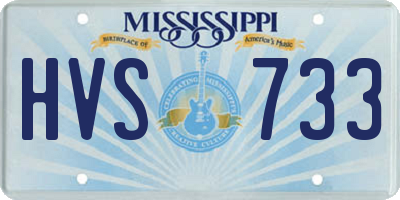 MS license plate HVS733