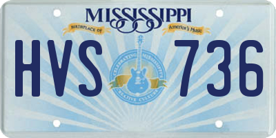 MS license plate HVS736