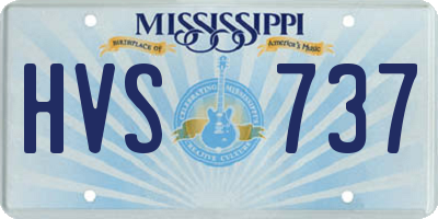 MS license plate HVS737