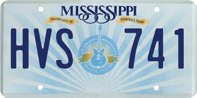 MS license plate HVS741