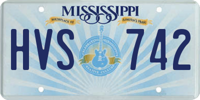MS license plate HVS742