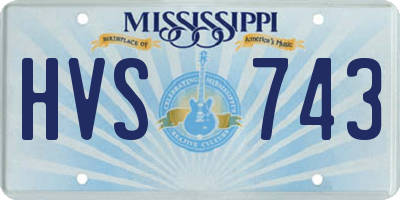MS license plate HVS743