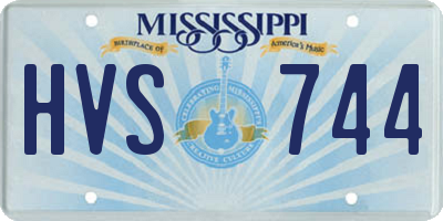 MS license plate HVS744