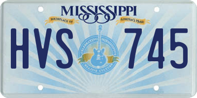 MS license plate HVS745