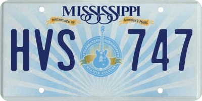 MS license plate HVS747