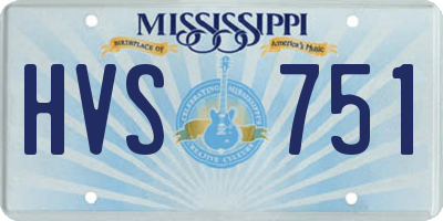 MS license plate HVS751