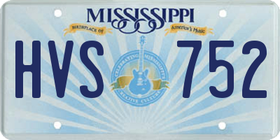 MS license plate HVS752