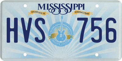 MS license plate HVS756