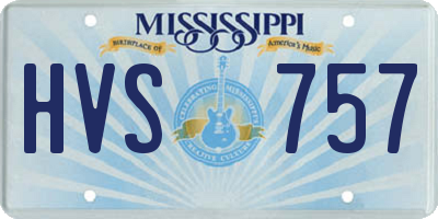 MS license plate HVS757