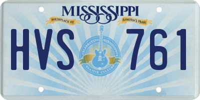 MS license plate HVS761