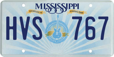 MS license plate HVS767