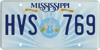 MS license plate HVS769