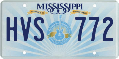 MS license plate HVS772