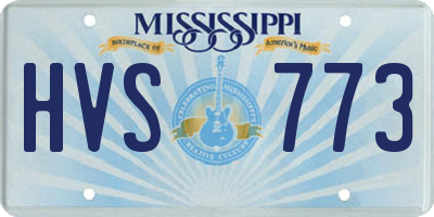 MS license plate HVS773