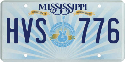 MS license plate HVS776