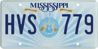 MS license plate HVS779