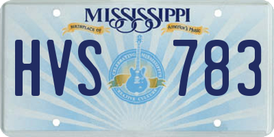 MS license plate HVS783