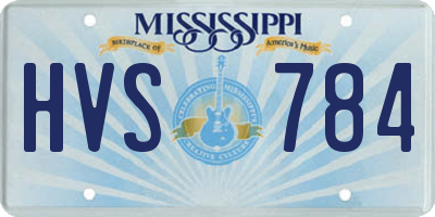 MS license plate HVS784
