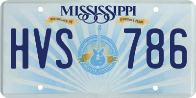 MS license plate HVS786