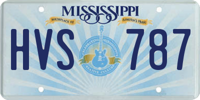 MS license plate HVS787