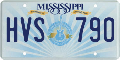 MS license plate HVS790