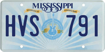 MS license plate HVS791