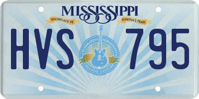 MS license plate HVS795