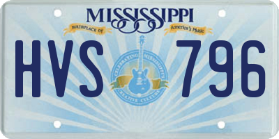 MS license plate HVS796