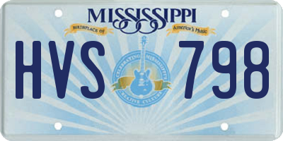 MS license plate HVS798
