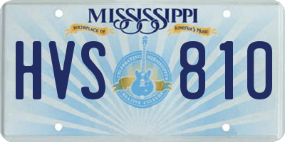 MS license plate HVS810