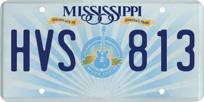 MS license plate HVS813