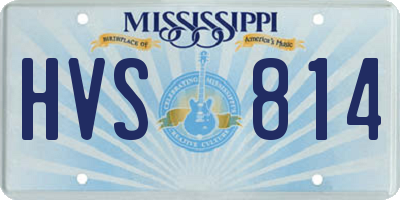 MS license plate HVS814