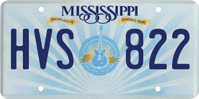 MS license plate HVS822