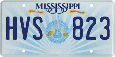 MS license plate HVS823