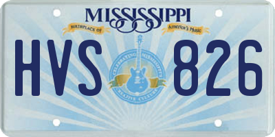 MS license plate HVS826