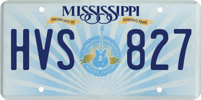 MS license plate HVS827