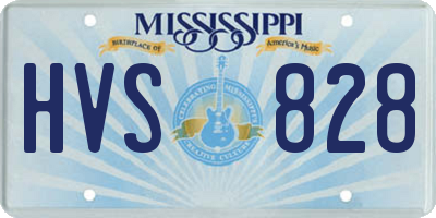 MS license plate HVS828