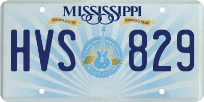 MS license plate HVS829