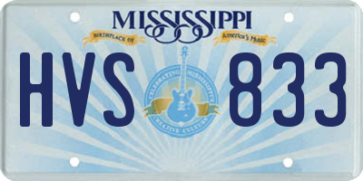 MS license plate HVS833