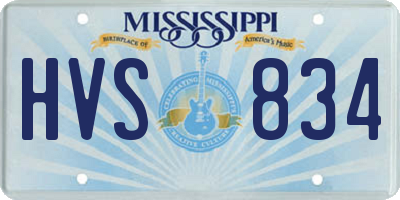 MS license plate HVS834