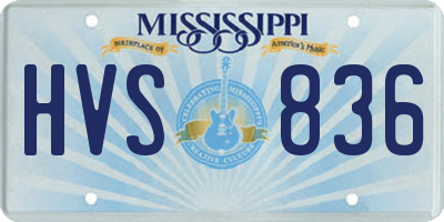 MS license plate HVS836