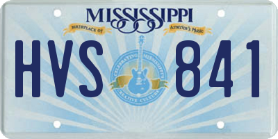 MS license plate HVS841