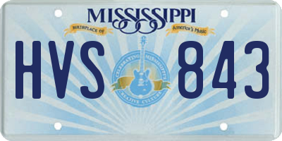 MS license plate HVS843