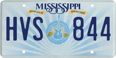 MS license plate HVS844