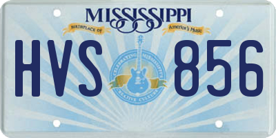 MS license plate HVS856