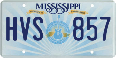 MS license plate HVS857