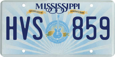 MS license plate HVS859