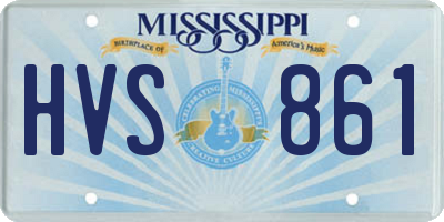 MS license plate HVS861